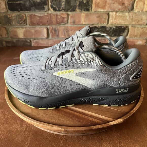 Brooks Ghost 16 Men\'s 11.5 Gray Green Neutral Cushion Running Shoes Sneakers main image 9